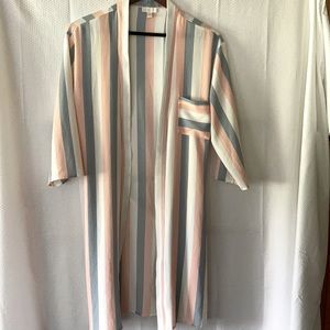 Striped Duster cardigan Size S